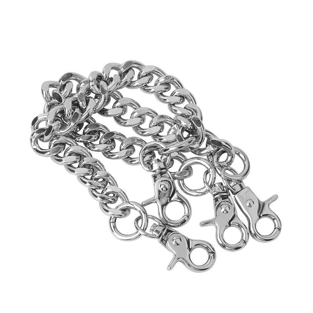 Imbracatura In Pelle Donna Con Catene E Giarrettiere - Accessorio BDSM Gotico (Taglia Unica)