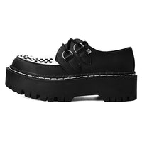 Double Decker Creeper Black/White Vegan TUKskin