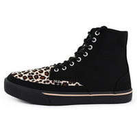 Creeper Sneaker Hi Top Lienzo Negro/Leopardo