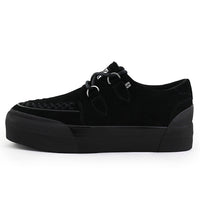 Creeper Sneaker Stacked Black Suede