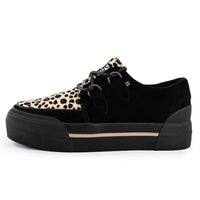 Creeper Sneaker Stacked Leopard Suede