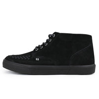 Creeper Sneaker Mid Top Schwarz Wildleder