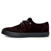 Creeper Sneaker Burgundy Velvet