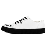 Ribbed Sole Sneaker White Leather