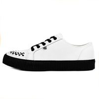 Sneaker suela acanalada Piel blanca