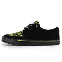 Creeper Sneaker Black & Neon Green Suede