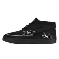 Creeper Bondage Sneaker Mid Top Black Canvas