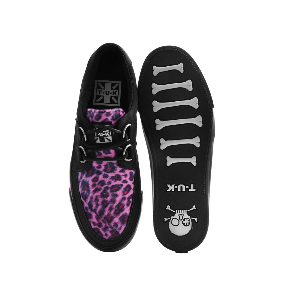 Pink Leopard Canvas Creeper Sneaker T.U.K. Shoes T.U.K. Shoes Europe