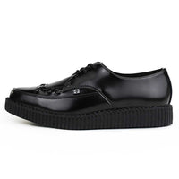 Pointed Creeper Black Leather Tie