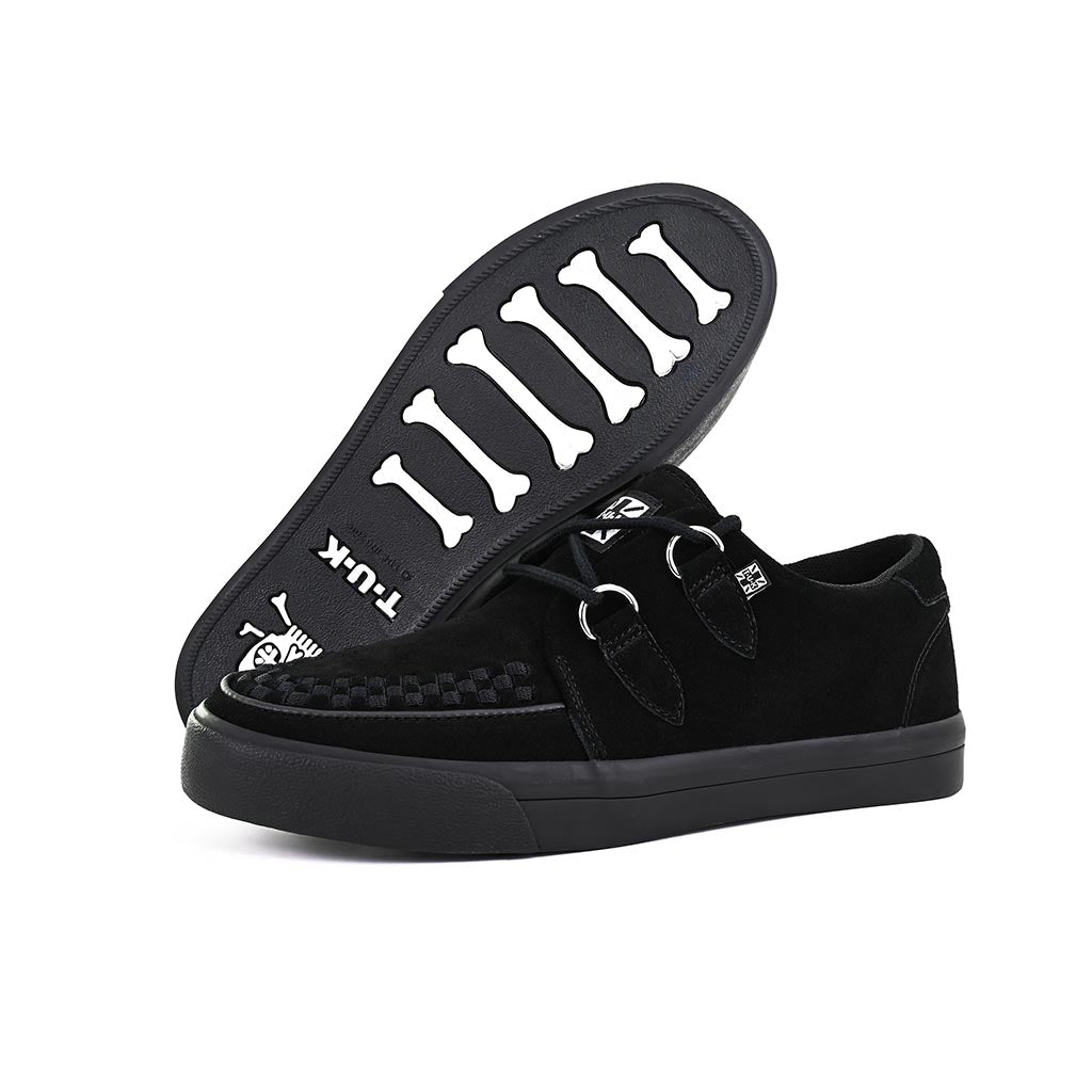 T.U.K. Suede Creeper Sneaker - Heren en Dames Sneaker - Kleur Zwart Suède - Punk Goth en Rocker Stijl Leren en Suède Veterschoenen - EU 38 T.U.K. Suede Creeper Sneaker - Heren en Dames Sneaker - Kleur Zwart Suède - Punk Goth en Rocker Stijl Leren en Suède Veterschoenen - EU 38