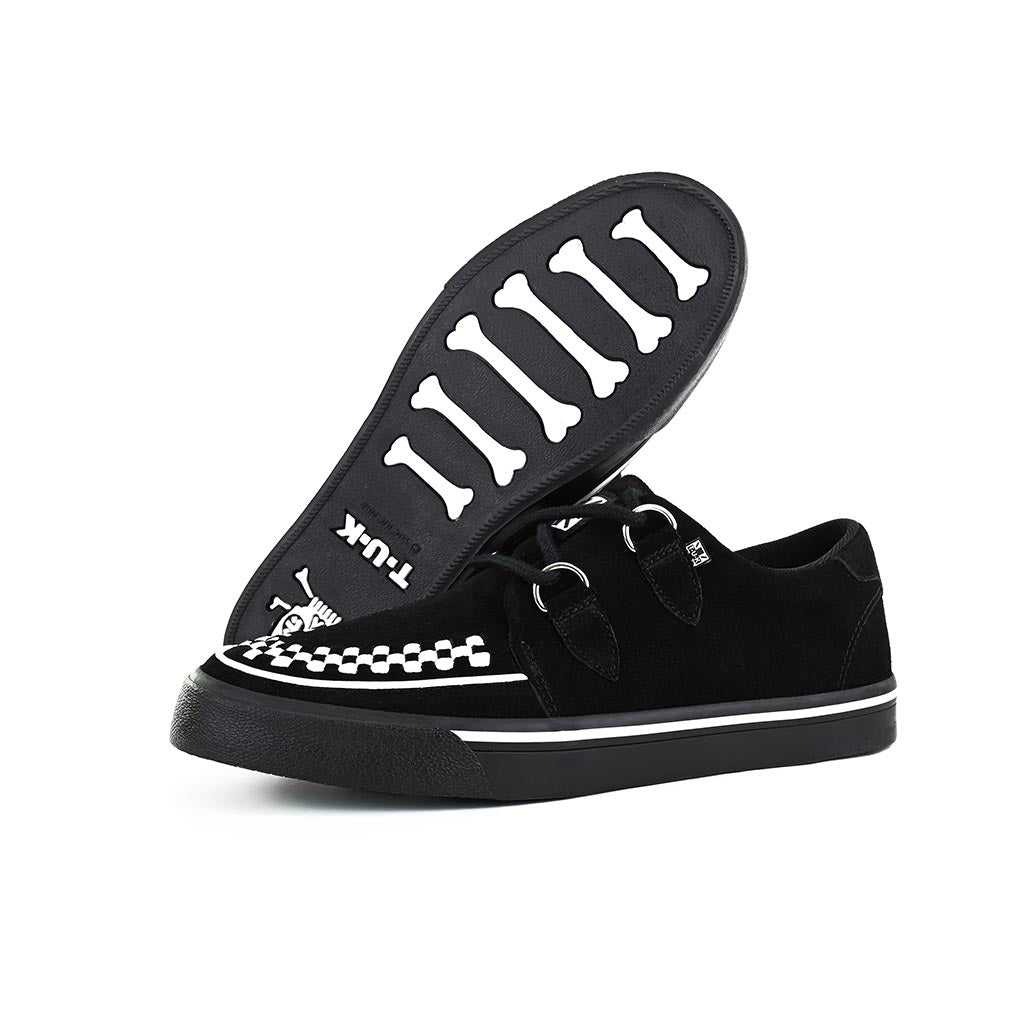 Creeper Sneaker Black White Suede Shoes – Shoes1