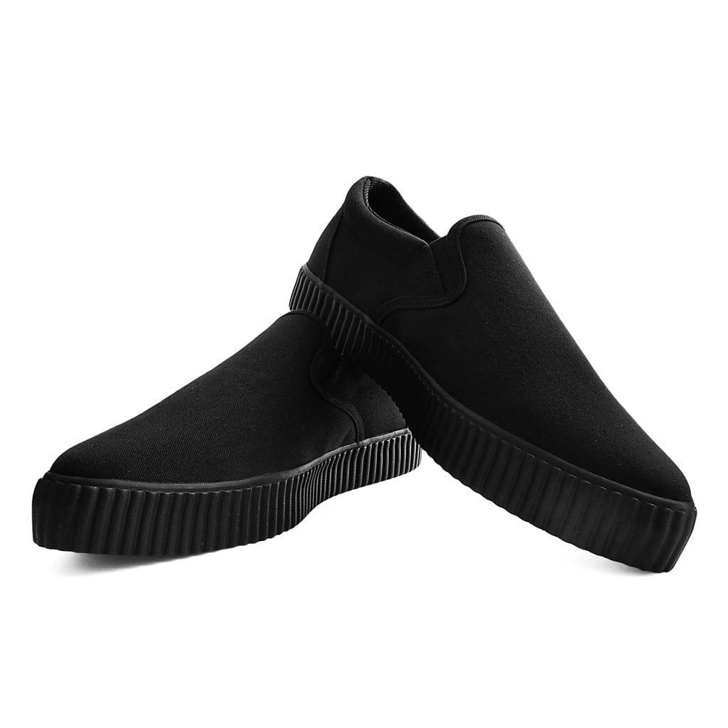 TUK Shoes Pointed Creeper Sneaker Slip-On Black