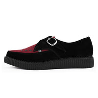 Pointed Creeper Schwarz & Burgunder Wildleder