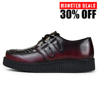 Viva Low Creeper Burgundy Faux Leather