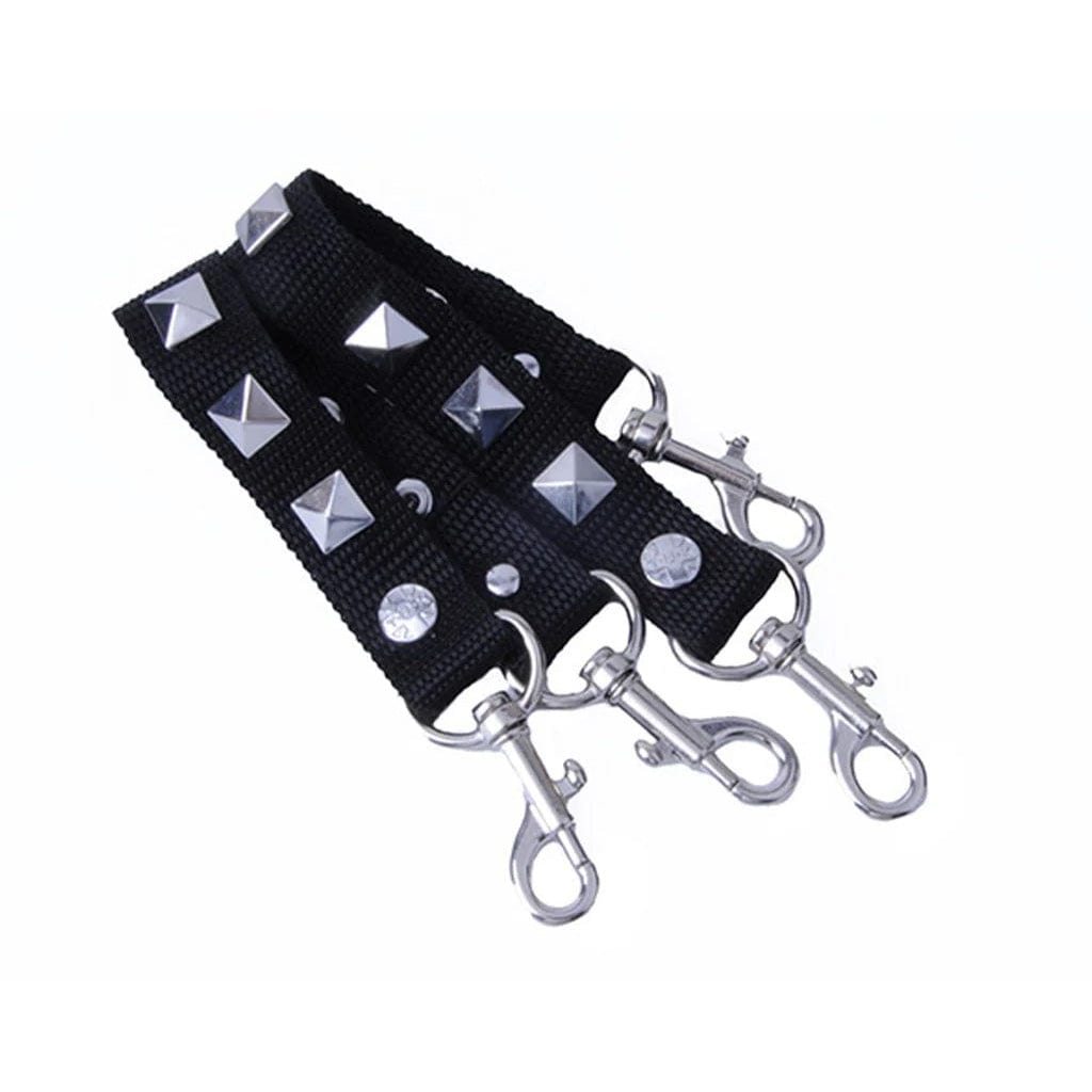 TUK Shoes Pyramid Silver Stud Bondage Shoe Straps