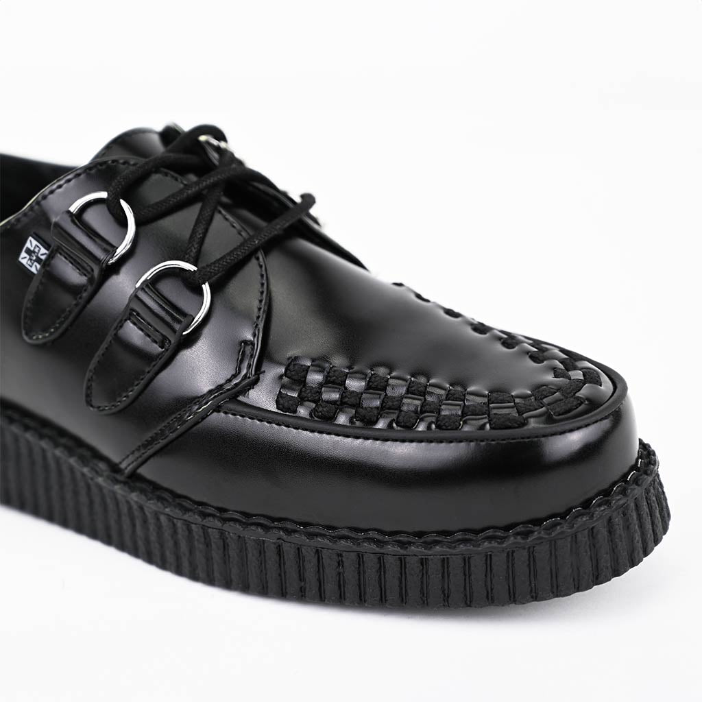 Suede 195s Dance Shoes Viva Low Creeper Black Leather – Shoes Europe