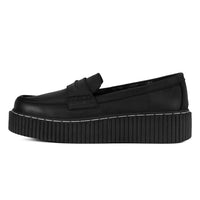 Vintage Creeper Black Leather Loafer