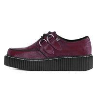 Vintage Creeper Burgundy Cow Hair