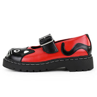 Anarchic Mary Jane Kitty in pelle bianca e nera