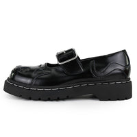 Anarchica Mary Jane Kitty in pelle nera