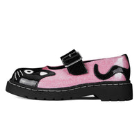 Mary Jane Kitty Black & Pink Glitter