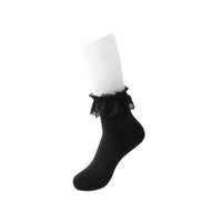 Black Knit Lace Sock