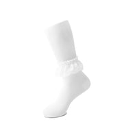 White Knit Lace Sock