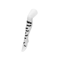 White Bat Thigh High Sock Womens