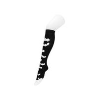 Black Bat Thigh High Sock Womens