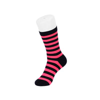 Crew Sock Black & Pink Stripe Womens