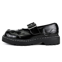 Anarchic Mary Jane Kitty Cuir noir