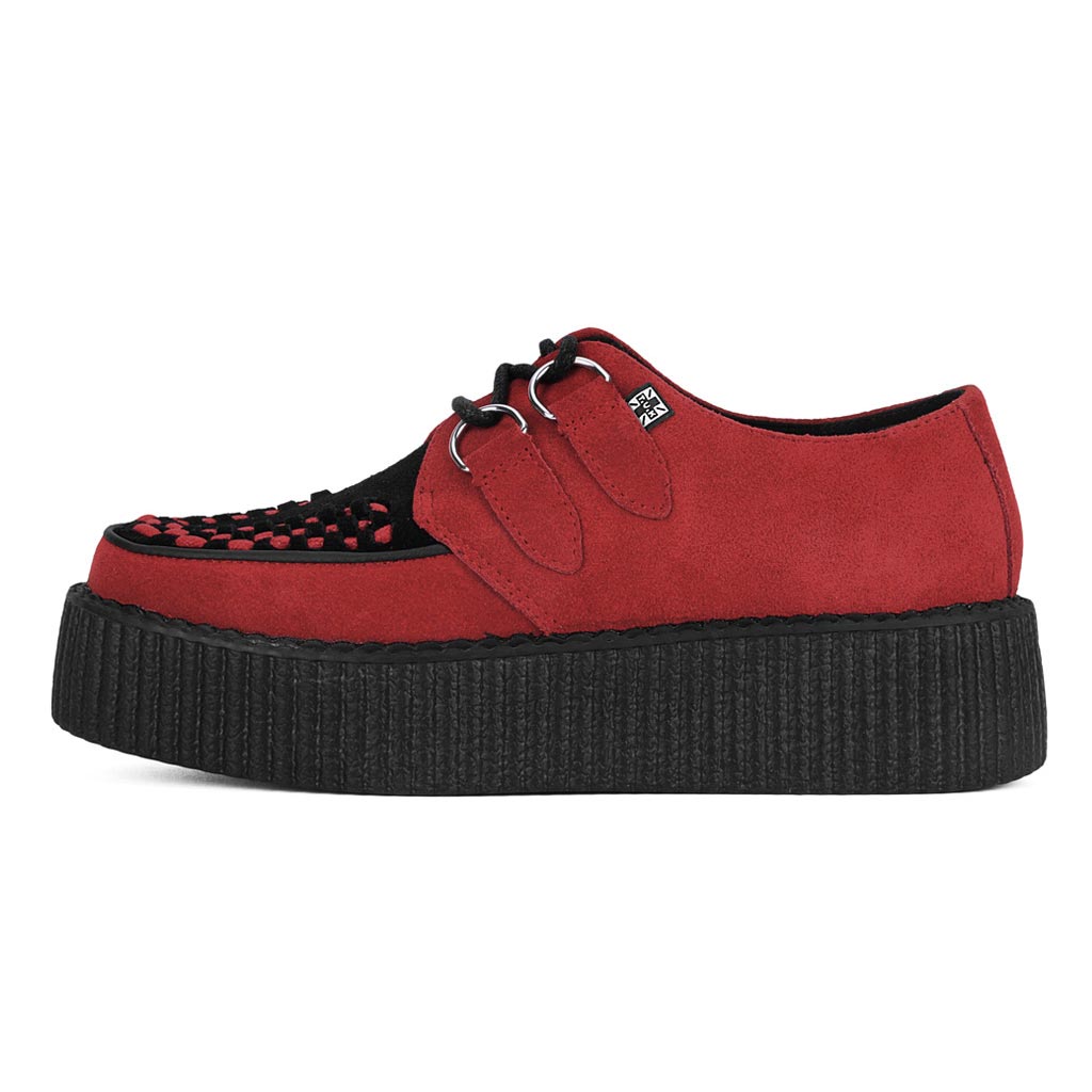 Chaussures T.U.K. Viva à Paillettes Noires, Forme Ronde, Taille 39, Creeper à Enfiler, Neuves