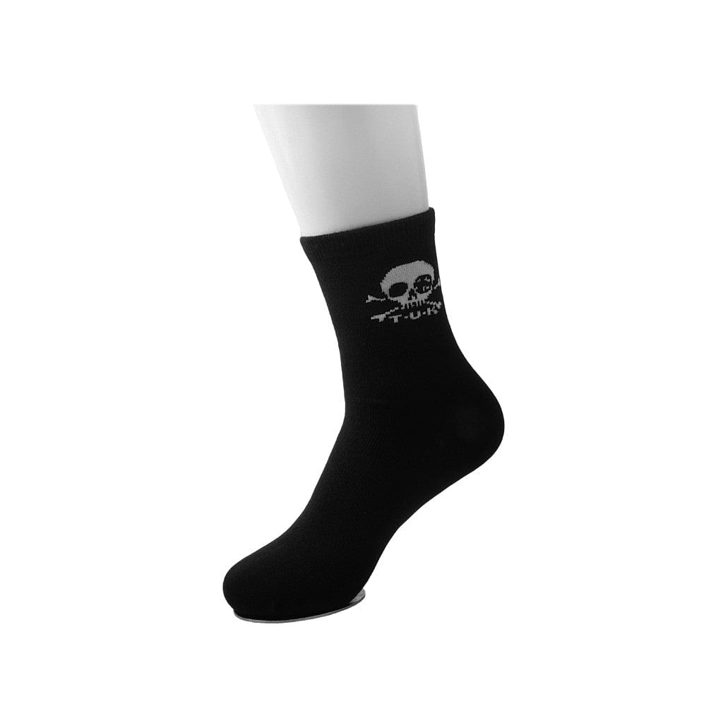 TUK Shoes T.U.K. Ankle Sock Black Skull Logo Womens