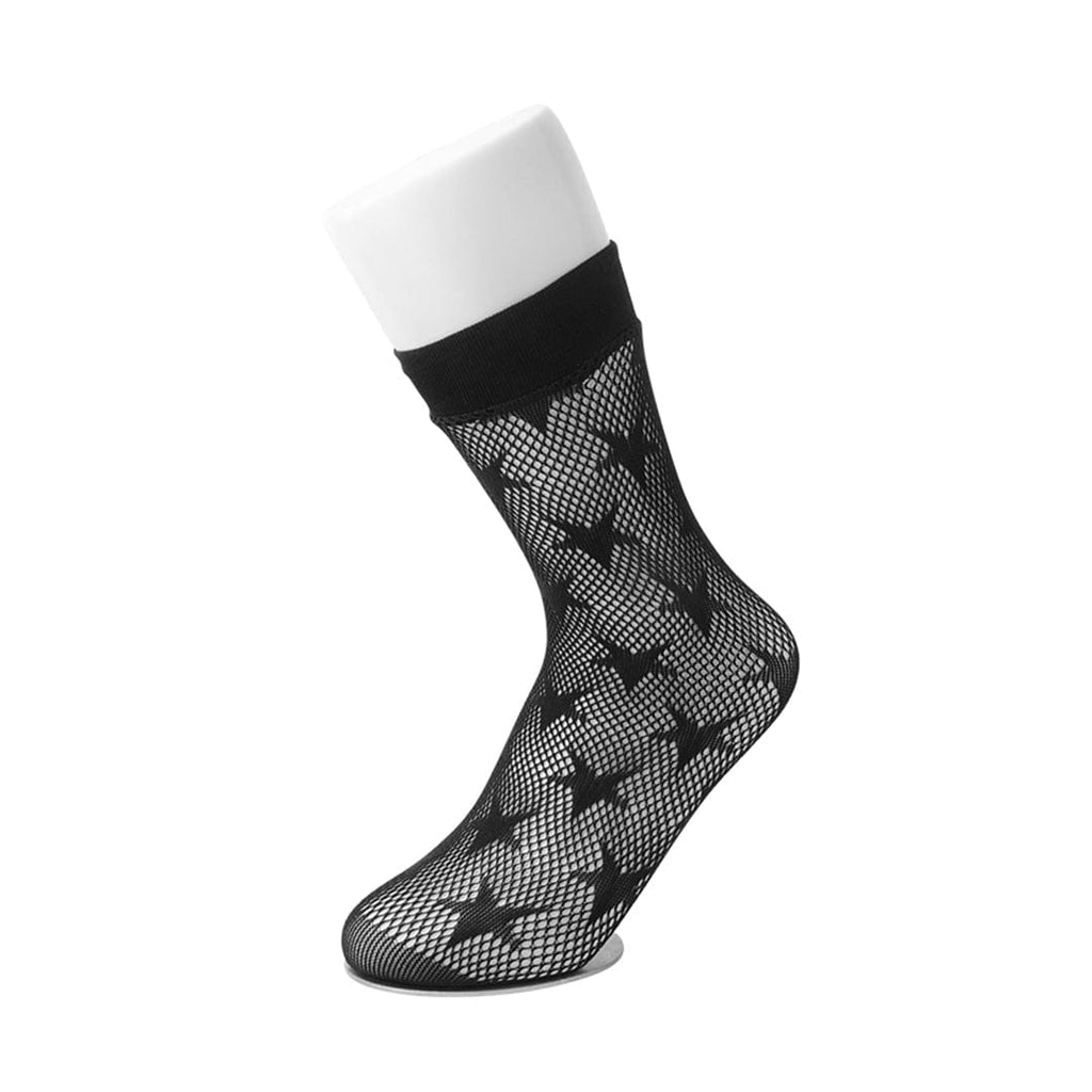 TUK Shoes Ankle Sock Black Star Mesh