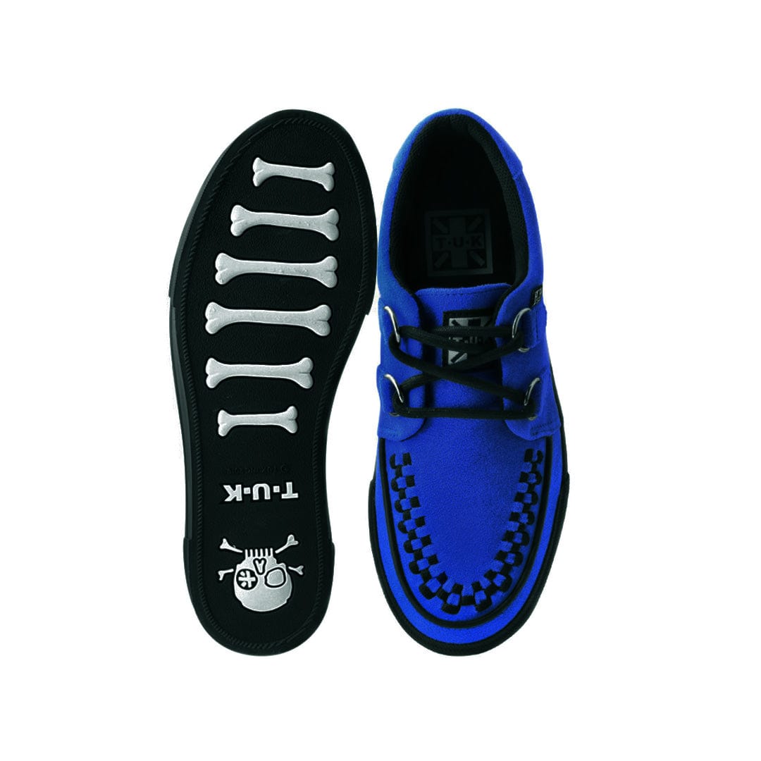 Blue suede creeper shoes shop