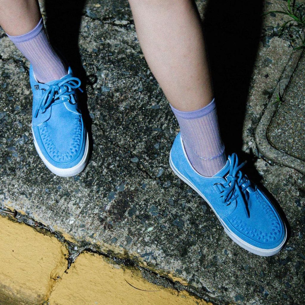 TUK Shoes Creeper Sneaker Blue/White Suede