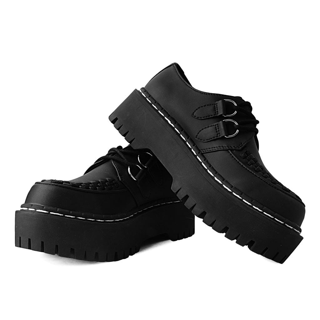 TUK Shoes Double Decker Creeper Black TUKskin