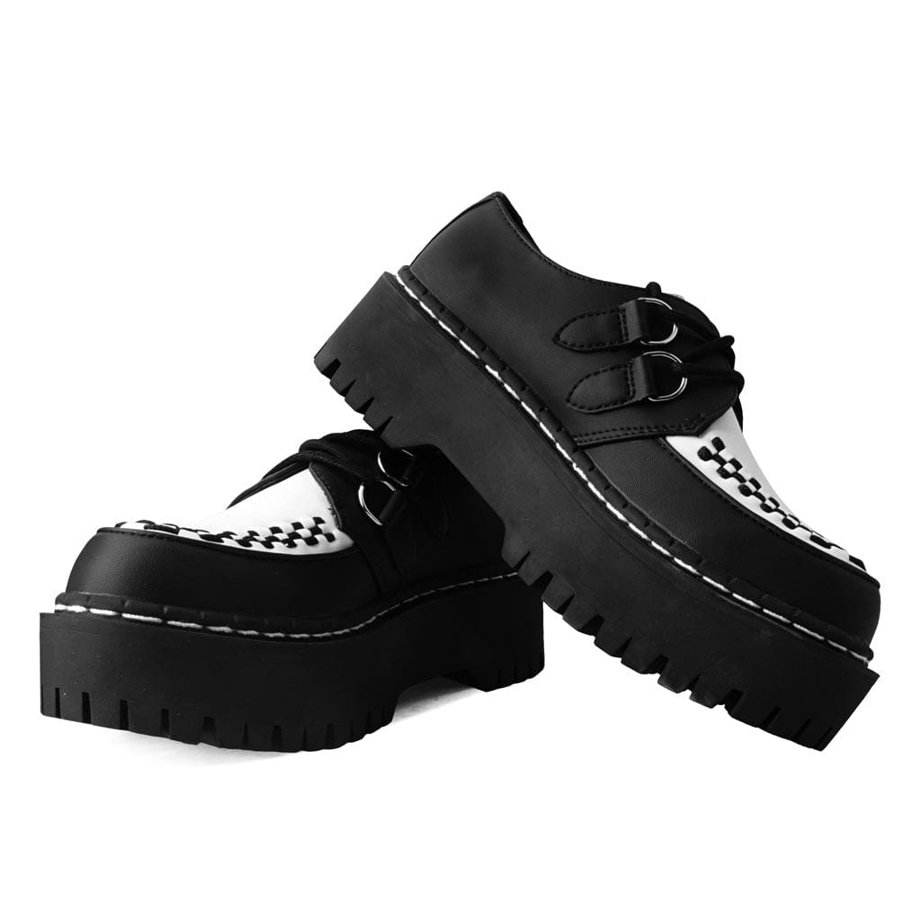 TUK Shoes Double Decker Creeper Black/White TUKskin