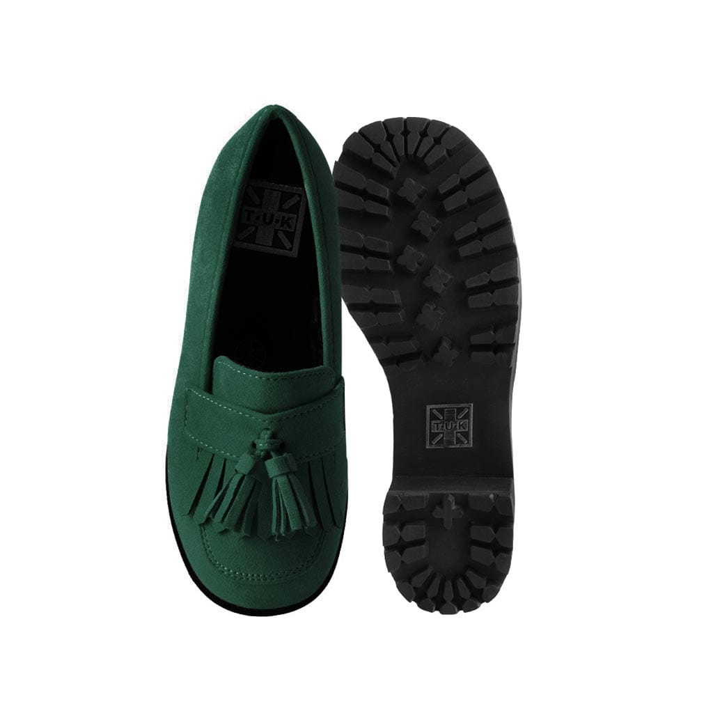 TUK Shoes Tassel Loafer Green Suede