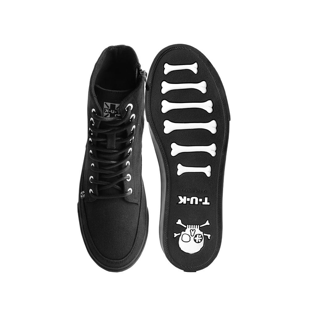 TUK Shoes High Creeper Sneaker Black Canvas