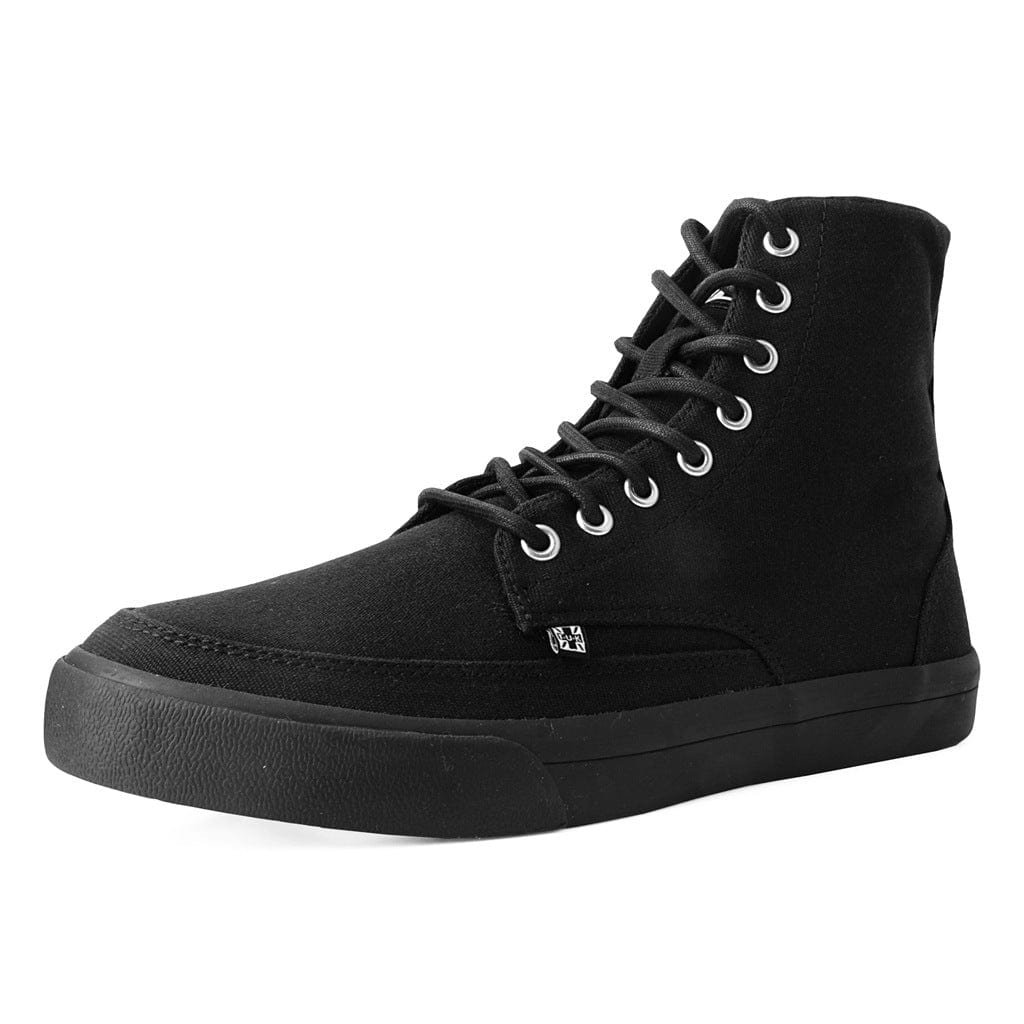 TUK Shoes High Creeper Sneaker Black Canvas