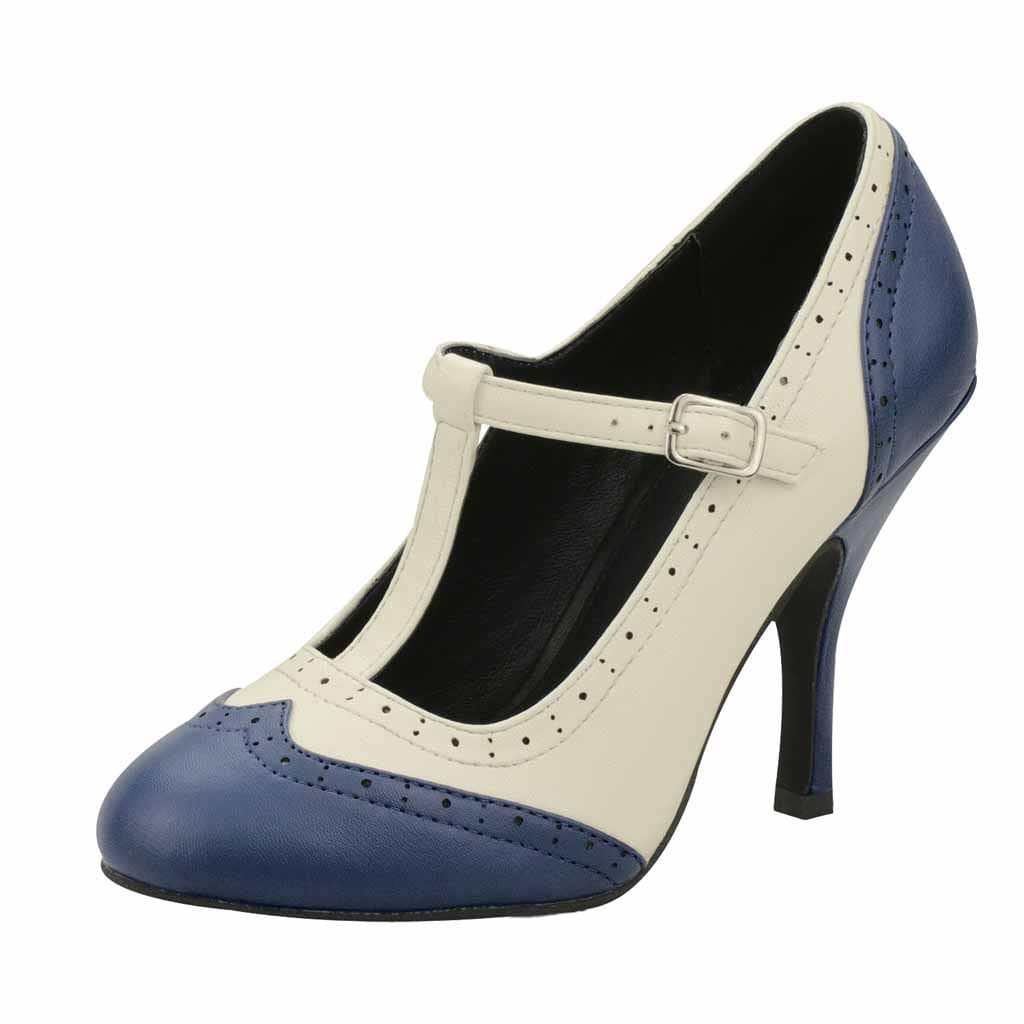 TUK Shoes Bombshell Heel Navy / Cream