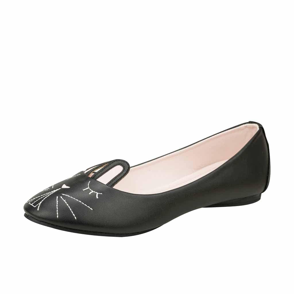 TUK Shoes Foo Foo Bunny Ballet Flat Black