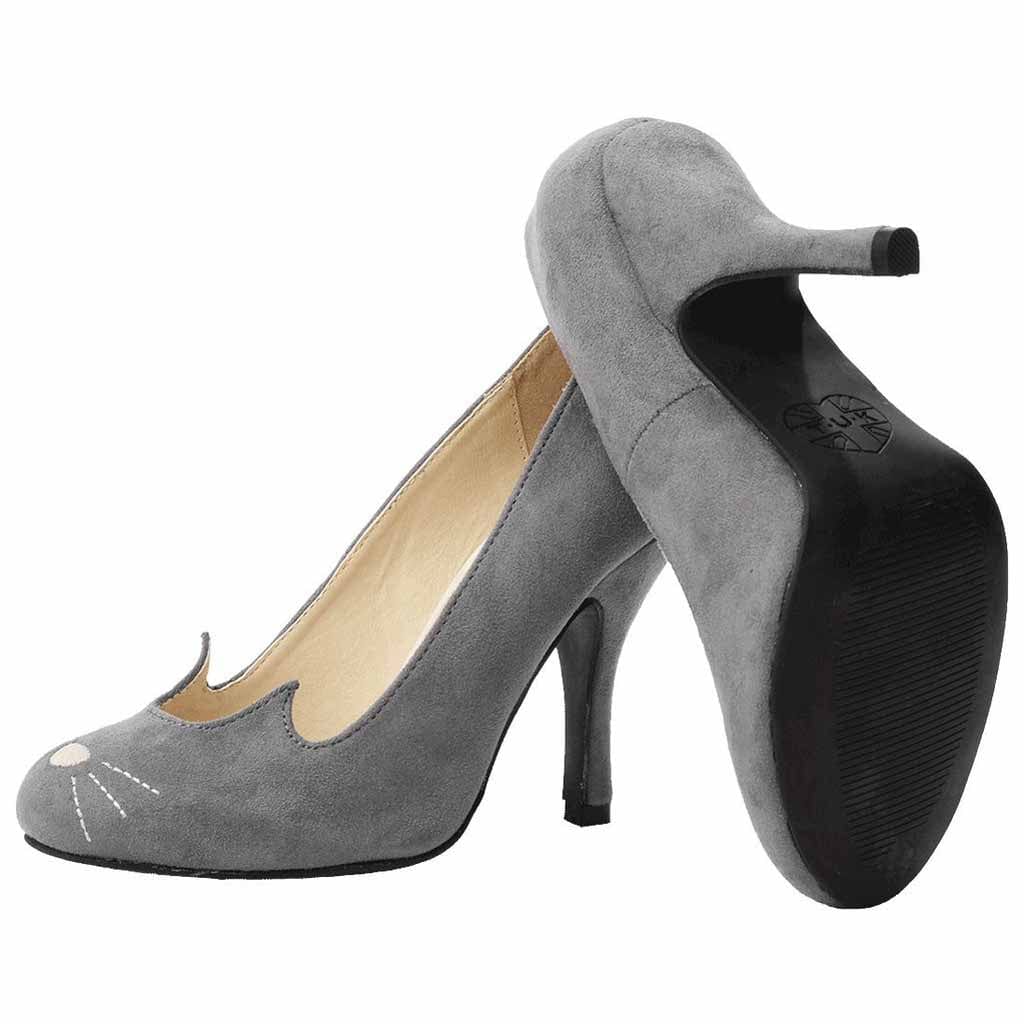 TUK Shoes Bombshell Heel Grey Sophistakitty