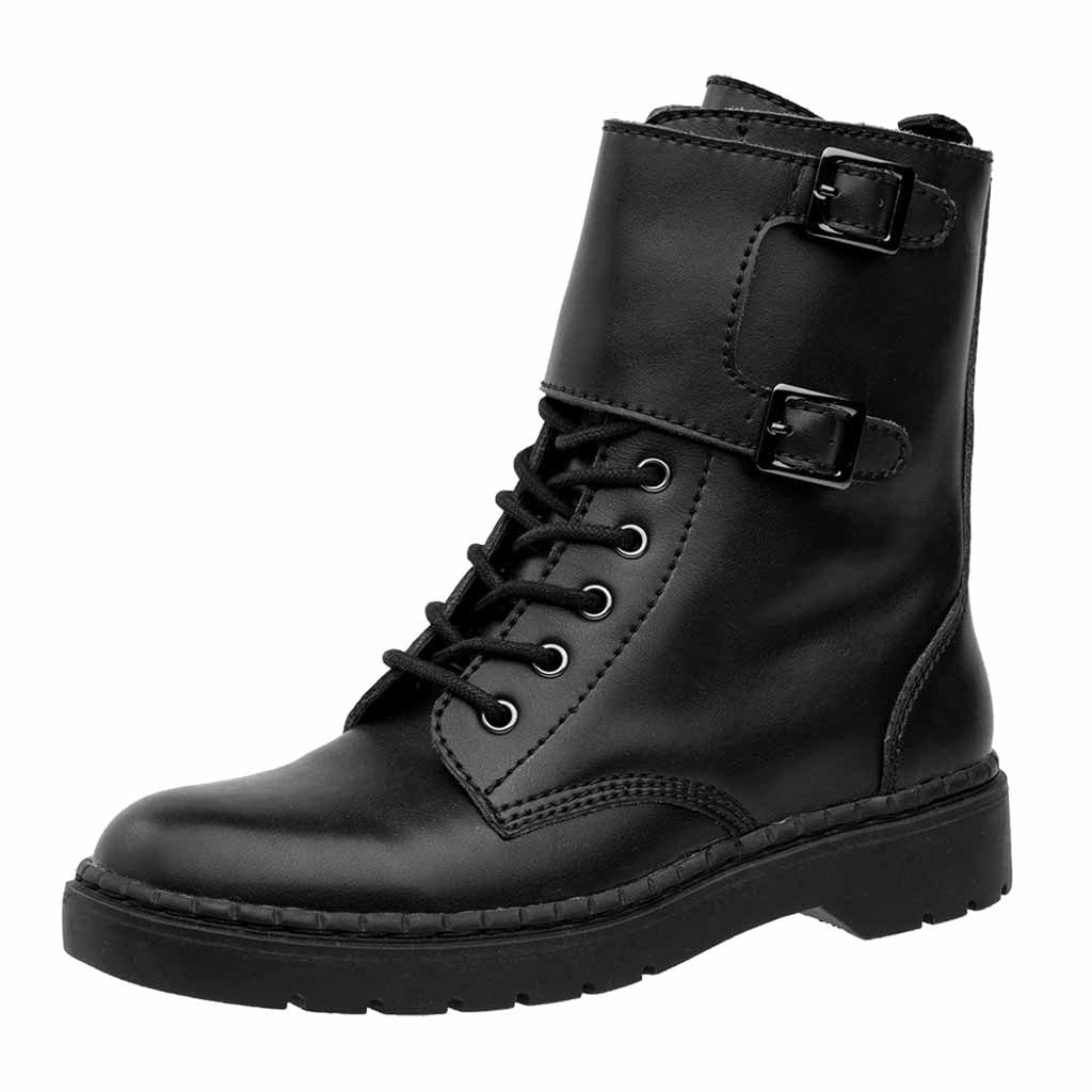 TUK Shoes Ealing Boots Black Leather