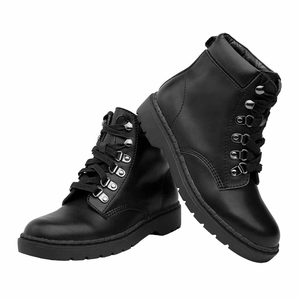 TUK Shoes Ealing Boots Hiker Black Leather