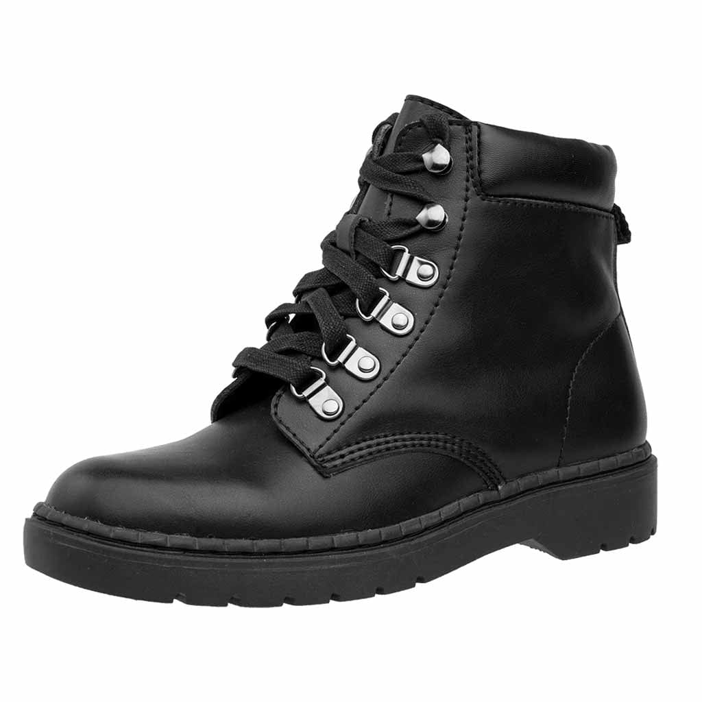 TUK Shoes Ealing Boots Hiker Black Leather