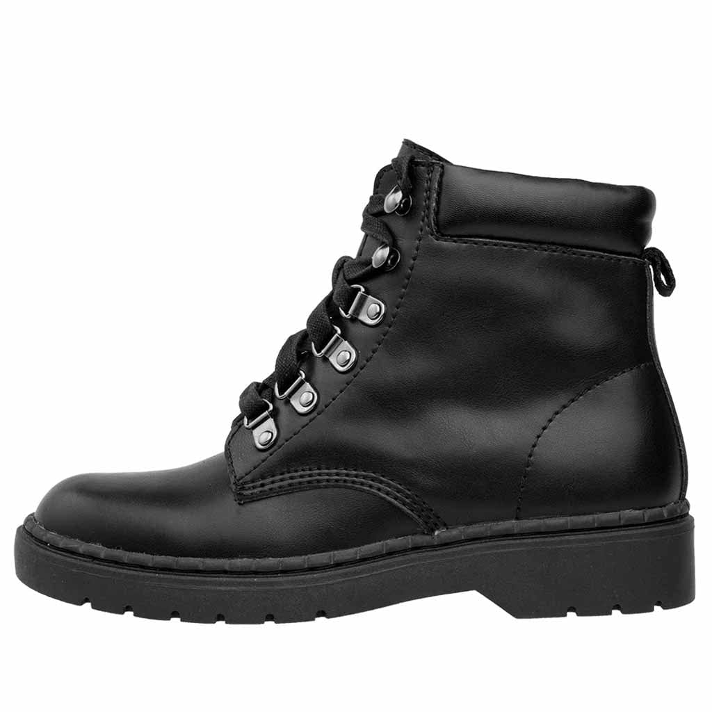 TUK Shoes Ealing Boots Hiker Black Leather