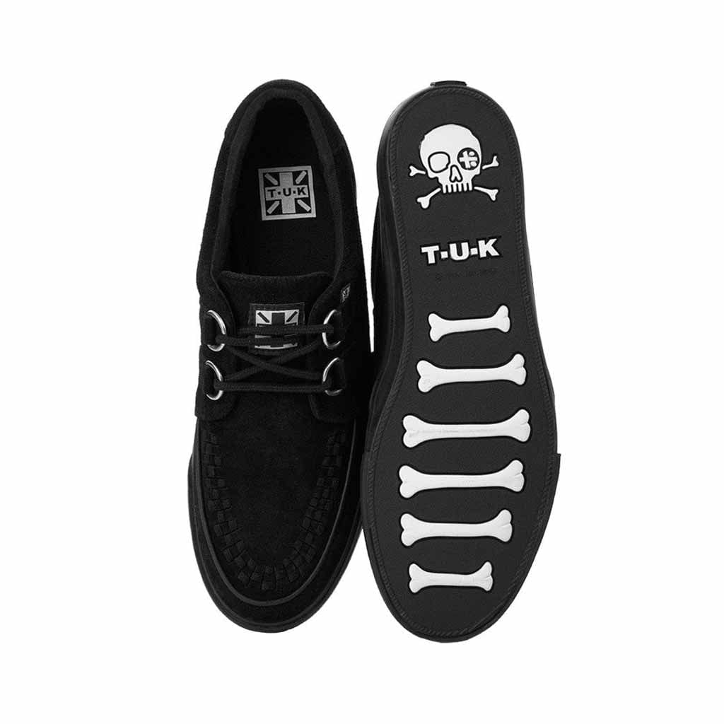 TUK Shoes Creeper Sneaker Black Suede