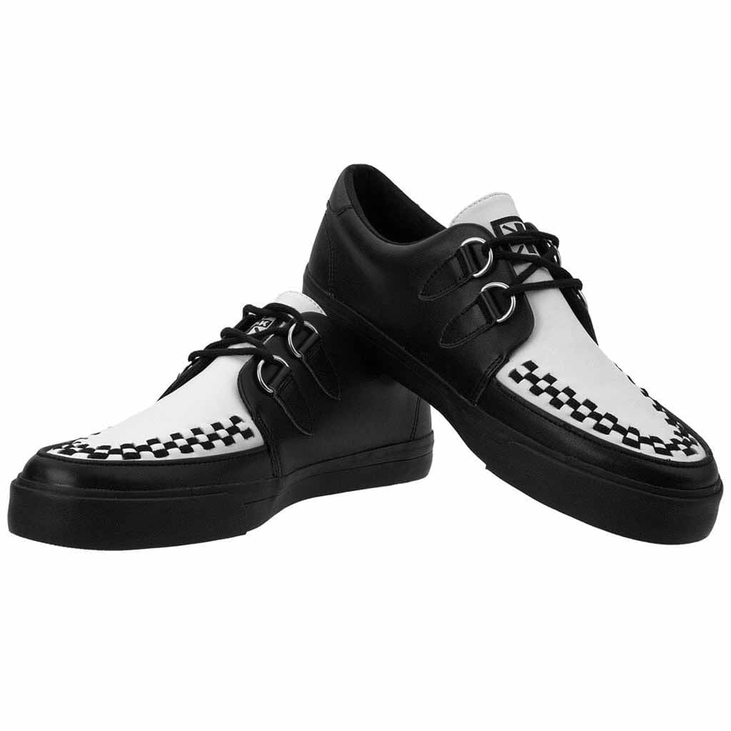 TUK Shoes Creeper Sneaker Black & White Leather